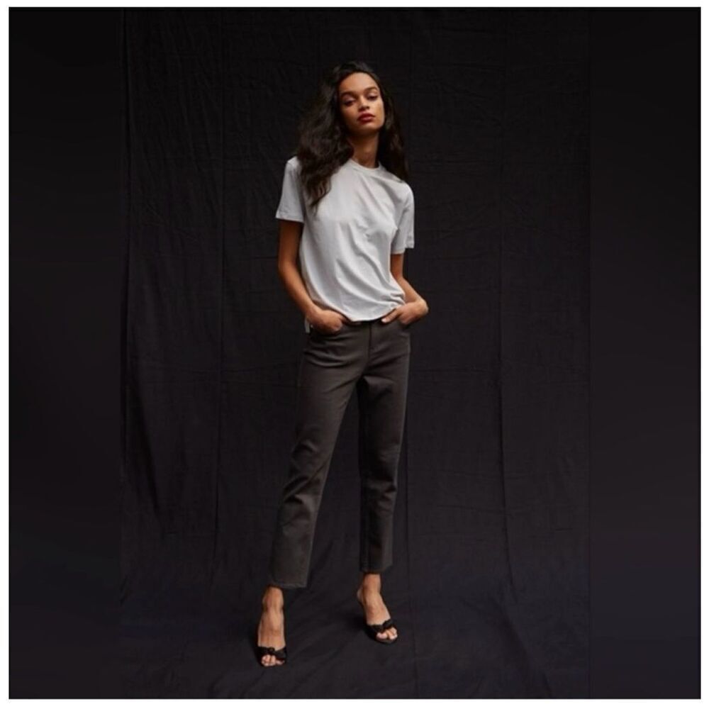 ๐ธ Thakoon High Rise Slate Gray Classic Cropped Jeans Size 2 New - Picture 1 of 8